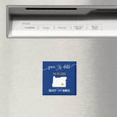 Navy Oregon Hochzeit Speichern Sie die Datumskarte Magnet (In Situ (Geschirrspüler))