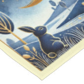 Navy Ostersonne in der Nacht Tischdecke (Schrägansicht)