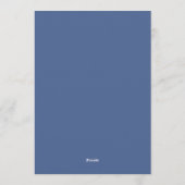 Navy Painterly Blossom Wedding Einladung (Rückseite)