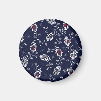 Navy Paisley: Elegantes Musterdesign. Magnet