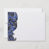 Navy Paisley Peacock Vielen Dank Karten für Ihr Fo (Rückseite)