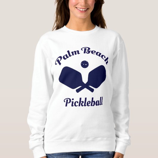 Navy Palm Beach Pickleball Sweatshirt (Vorderseite)