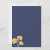 Navy Palm Botanic Tropical Einladung (Rückseite)