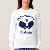 Navy Palm Springs Pickleball Sweatshirt (Vorderseite)