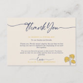 Navy Palm Tropical Boho Botanical Vielen Dank Begleitkarte (Vorderseite)