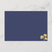 Navy Palm Tropical Boho Botanical Vielen Dank Begleitkarte (Rückseite)