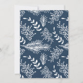 Navy Pastel Berries Weihnachtsfotokarte Feiertagskarte (Rückseite)