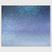 Navy Pastel Blue Triple Glitzer Ombre Gradient Geschenkpapier (Flach)