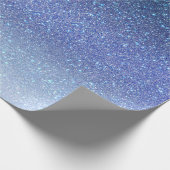 Navy Pastel Blue Triple Glitzer Ombre Gradient Geschenkpapier (Ecke)