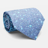 Navy Pastel Blue Triple Glitzer Ombre Gradient Krawatte (Gerollt)
