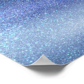 Navy Pastel Blue Triple Glitzer Ombre Gradient Poster (Ecke)