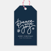 Navy Peace and Joliday Geschenkanhänger (Vorderseite)