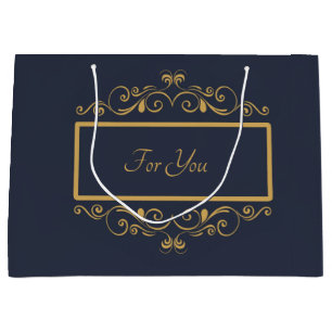 Navy Personalisiert Large Gift Bag Große Geschenktüte