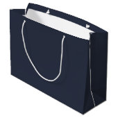 Navy Personalisiert Large Gift Bag Große Geschenktüte (Rückseite Schrägansicht)