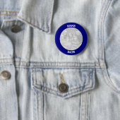 Navy-Personalisiert-Round-Foto-Rahmen Button (Beispiel)