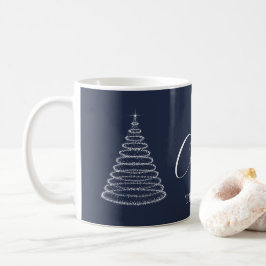 Navy personalisierte Weihnachtskaffee Tasse