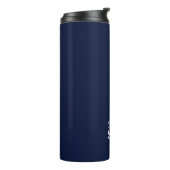 Navy Personlized Text Smith Name White Thermosbecher (Nach links gedreht)