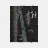 Navy Pier Chicago 1920er Jahre NEON Art Windy City Fleecedecke (Vorderseite)