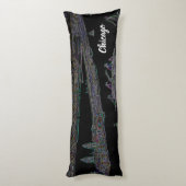 Navy Pier Chicago 1920er Jahre NEON Art Windy City Seitenschläferkissen (Rückseite (Vertikal))