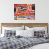 Navy Pier Chicago 1920's Watercolor Art Windy City Leinwanddruck (Insitu (Schlafzimmer))