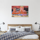 Navy Pier Chicago 1920's Watercolor Art Windy City Leinwanddruck (Insitu (Schlafzimmer))