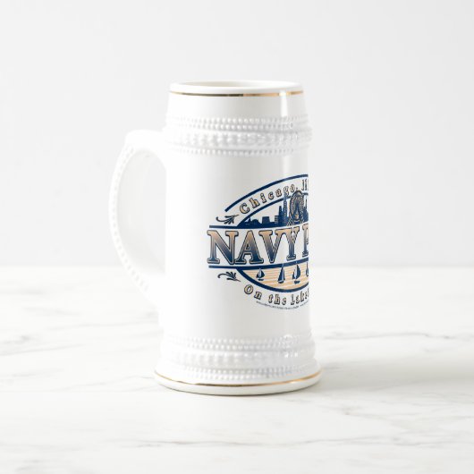 Navy Pier Chicago Bierglas (Vorderseite Links)