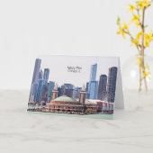 Navy Pier, Chicago, IL Karte (Gelbe Blume)