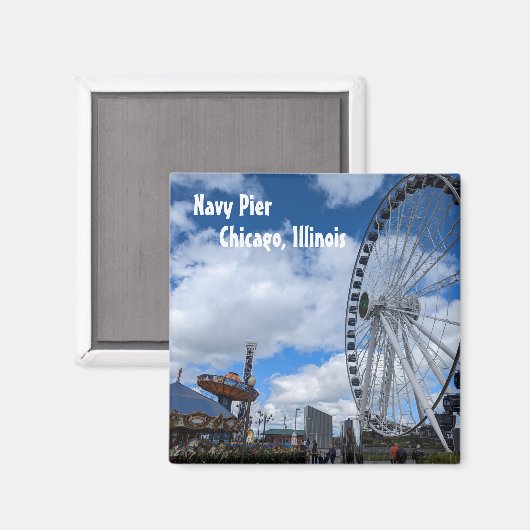 Navy Pier - Chicago Illinois Magnet (Vorderseite/Rückseite)