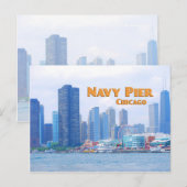 Navy Pier - Chicago Illinois Postkarte (Vorne/Hinten)