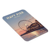 Navy Pier Chicago Illinois Reise Magnet (Rechte Seite)