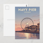 Navy Pier Chicago Illinois Reise Postkarte (Vorne/Hinten)