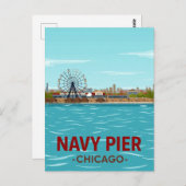 Navy Pier: Chicago Lakefront Fun Postkarte (Vorne/Hinten)