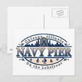 Navy Pier Chicago Postkarte (Vorne/Hinten)