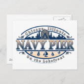 Navy Pier Chicago Postkarte (Vorne/Hinten)