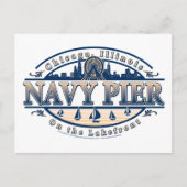 Navy Pier Chicago Postkarte (Vorderseite)