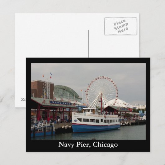 Navy Pier, Chicago Postkarte (Vorne/Hinten)