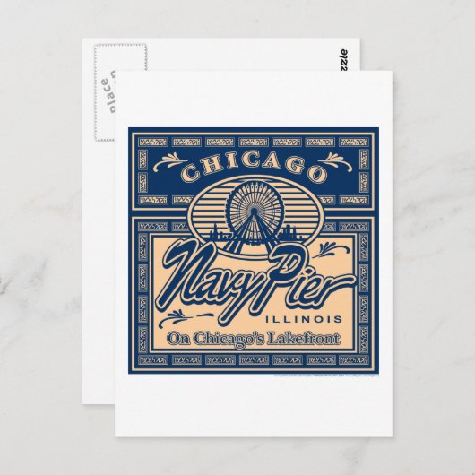 Navy Pier Chicago Postkarte (Vorne/Hinten)