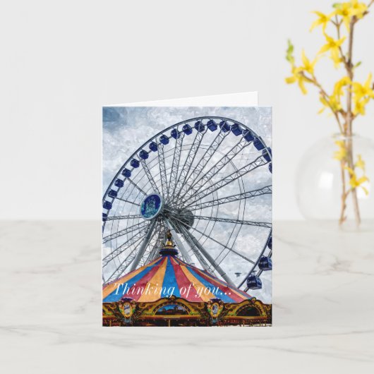 Navy Pier Ferris Raddenken Karte (Gelbe Blume)