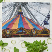 Navy Pier Ferris Wheel Geschirrtuch (Gefaltet)