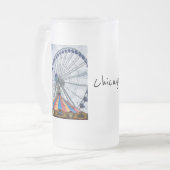 Navy Pier Ferris Wheel Mattglas Bierglas (Vorderseite Links)