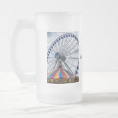 Navy Pier Ferris Wheel Mattglas Bierglas (Links)