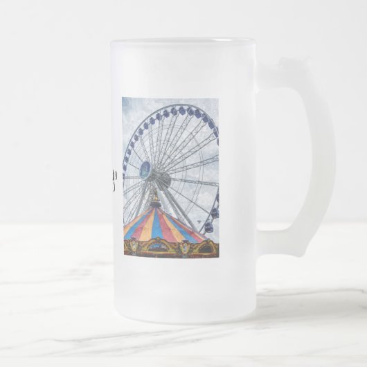 Navy Pier Ferris Wheel Mattglas Bierglas (Rechts)