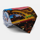 Navy Pier Ferris Wheel Neck Tie Krawatte (Gerollt)