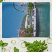 Navy Pier Küchentuch (Gefaltet)