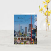 Navy Pier Lines Danke Karte (Gelbe Blume)