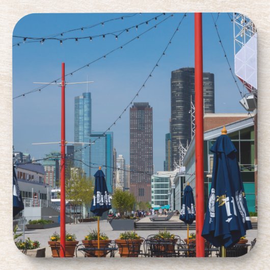 Navy Pier Lines Getränkeuntersetzer (Vorderseite)