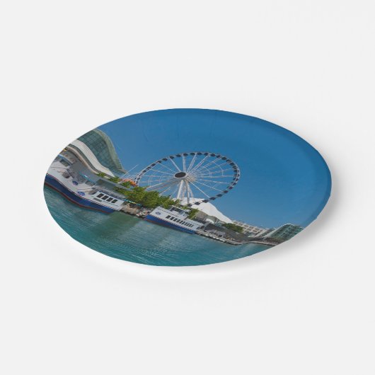 Navy Pier Pappteller (Schrägansicht)