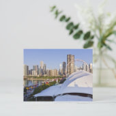 Navy Pier und Downtown Chicago Postkarte (Stehend Vorderseite)