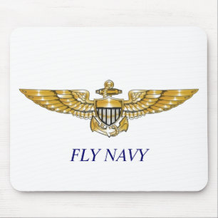 Navy_Pilot_Wings, FLIEGEN-MARINE Mousepad