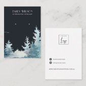 NAVY PINE-BAUWALD NECKLACE EARRING DISPLAY VISITENKARTE (Vorne/Hinten)